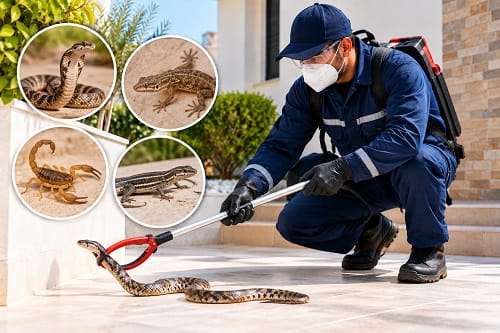 Déreptilisation professionnelle en Tunisie contre les serpents et reptiles
