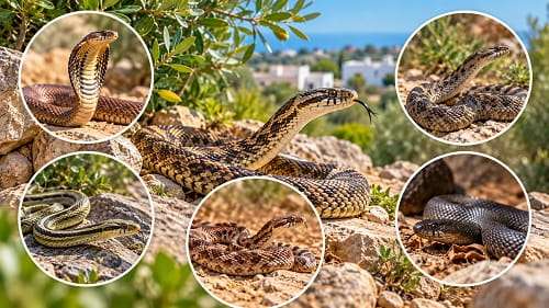 Illustration de serpents méditerranéens